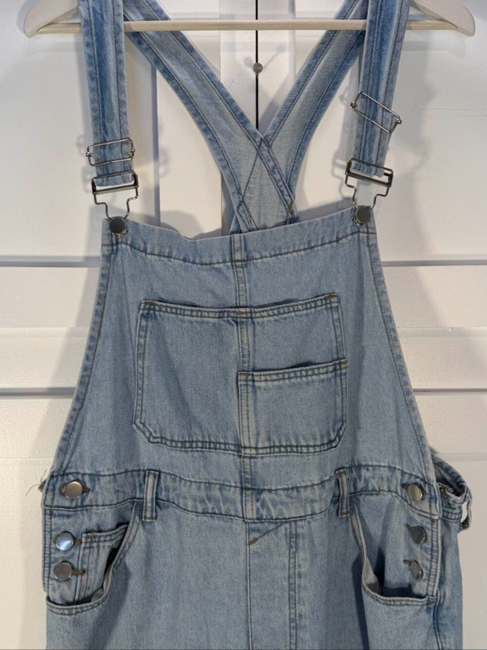 ANRABESS Denim Overalls Women's XL Light Wash - Picture 4 of 14